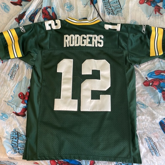 Aaron Rodgers packers football Reebok Jersey for boys size 12-14 - Picture 2 of 3